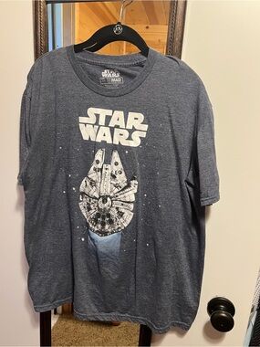 Star Wars Graphic Tee - Heather Gray with White Print